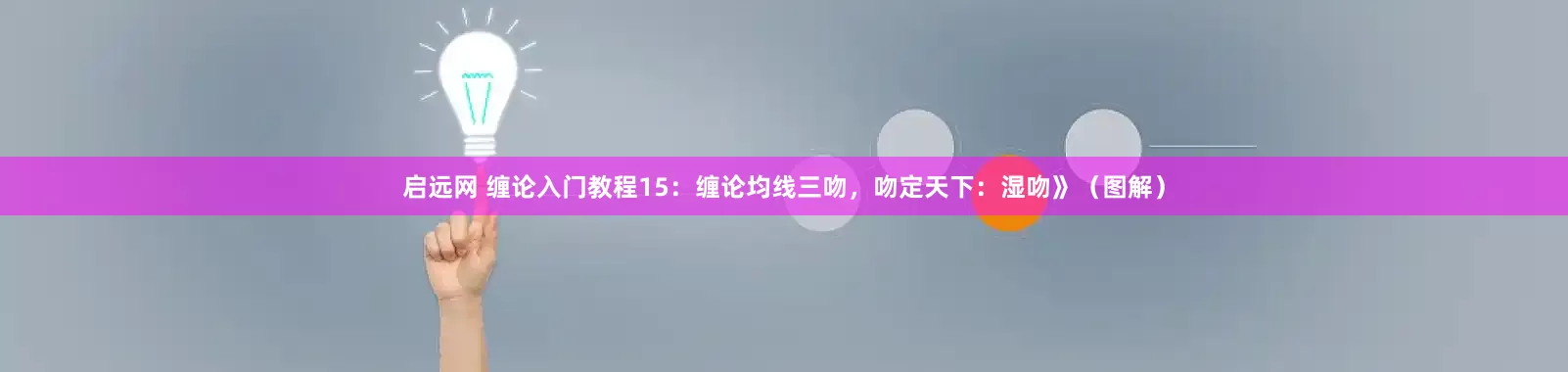 启远网 缠论入门教程15：缠论均线三吻，吻定天下：湿吻》（图解）